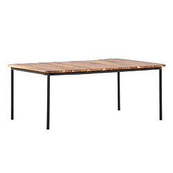 Paris prix Table basse de jardin en bois - Naturel & noir
