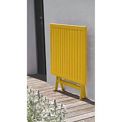Avis Paris Prix Table de Jardin Pliante Marius 70cm Moutarde