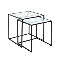 Paris prix lot de 2 tables gigognes d'appoint - Noir