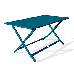 Paris Prix Table de Jardin Pliante Marius 140cm Bleu Canard