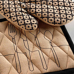 Paris Prix Gant & Manique Coton Cuisiline 28cm Beige