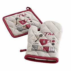 Paris Prix Gant & Manique Coton Déjeuner 28cm Taupe