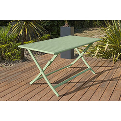 Paris Prix Table de Jardin Pliante Marius 140cm Vert Lagune pas cher