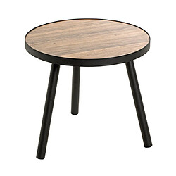 Mes Table d'appoint ronde - Chêne et noir