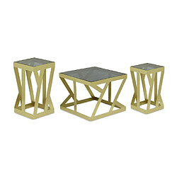 Paris prix lot de 3 tables d'appoint - Or