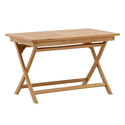 Paris Prix Table de Jardin en Teck Kenya 120cm Naturel