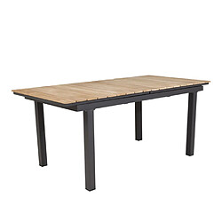 Paris prix Table de jardin extensible - Naturel et noir