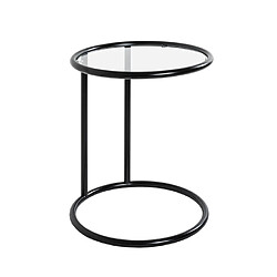 Paris prix Table d'appoint ronde verre - Noir