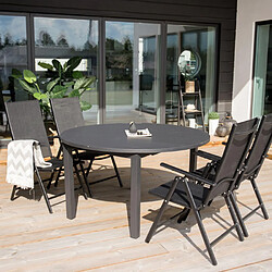 Avis Paris prix Table de jardin ronde - Noir