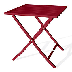 Paris Prix Table de Jardin Pliante Marius 70cm Rouge Carmin
