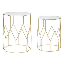 Paris prix lot de 2 tables d'appoint - Or