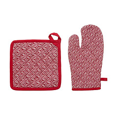 Atmosphera Gant & Manique Imprimé Olia 32cm Rouge