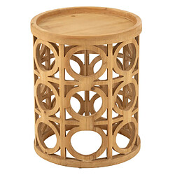 Paris prix Table d'appoint ronde bois - Naturel