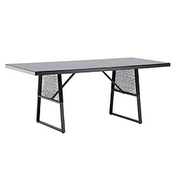 Paris prix Table de jardin en verre Dallas - Noir