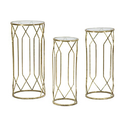 Paris prix Lot de 3 tables d'appoint - Or