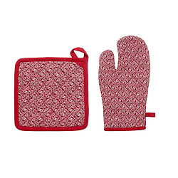Atmosphera Gant & Manique Imprimé Olia 32cm Rouge