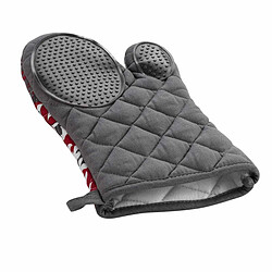 Paris Prix Gant de Cuisine Credence 30cm Gris & Rouge