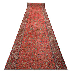 RUGSX TAPIS DE COULOIR antidérapant LOTUS TRADITION 58160 Classique, ornement rouge lavable 120cm 120x360 cm
