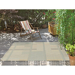 ATTICGO Tapis extérieur à rayures MANILA beige/vert/rose 120x170 cm