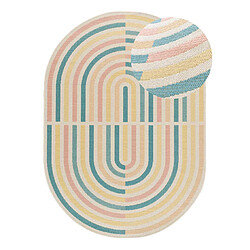 ATTICGO Tapis extérieur géométrique MANILA beige/bleu/rose 160x229 cm