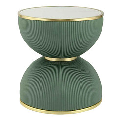 Paris prix Table d'appoint design ronde - Vert & or