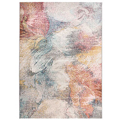 ATTICGO Tapis extérieur abstrait SAMARA beige/rose/bleu 120x170 cm