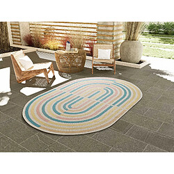 ATTICGO Tapis extérieur géométrique MANILA beige/bleu/rose 160x229 cm