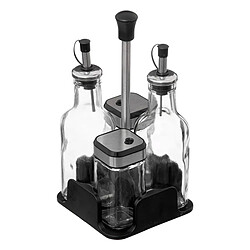 Five Simply Smart Ensemble 5 Pièces Huile Vinaigre & Sel Poivre 23cm Noir