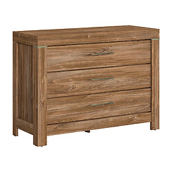 Pegane Commode 3 tiroirs – Chêne