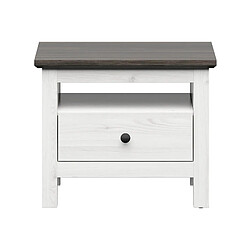 Pegane Table de chevet 1 tiroir - Gris