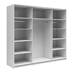 Avis Pegane Armoire 2 portes coulissantes - Blanc et chêne