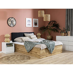 Pegane Table de chevet avec tiroir - Blanc