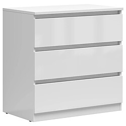 Pegane Commode 3 tiroirs - Blanc