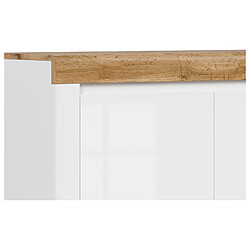 Acheter Pegane Commode 2 portes - Blanc chêne