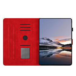 Avis Étui pour tablette en cuir gaufré à motif papillon et fleur pour Samsung Galaxy Tab A11/A9-Rouge