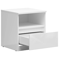Acheter Pegane Table de chevet avec tiroir - Blanc
