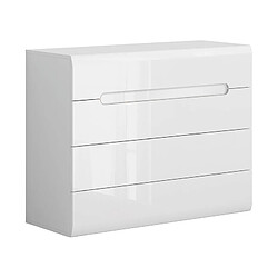 Pegane Commode 4 tiroirs - Blanc