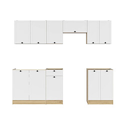 Pegane Cuisine complète 240 cm - Blanc