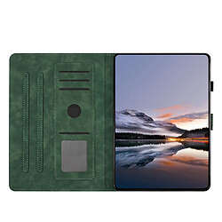 Avis Étui pour tablette en cuir gaufré à motif papillon et fleur pour Redmi Pad 2 2025-Vert