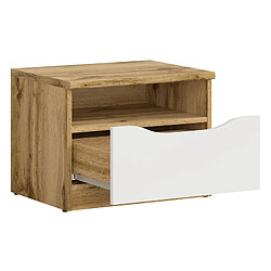 Pegane Table de chevet 1 tiroir - Chêne