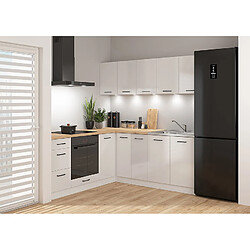 Pegane Cuisine d'angle complète - Blanc