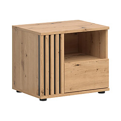 Pegane Table de chevet 1 tiroir - Chêne