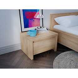 Pegane Table de chevet 1 tiroir - Chêne Sonoma