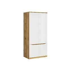 Pegane Armoire 4 portes - Chêne