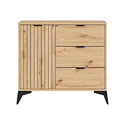Avis Pegane Commode 1 porte 3 tiroirs - Chêne