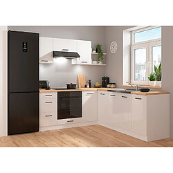 Pegane Cuisine d'angle complète - Blanc craie