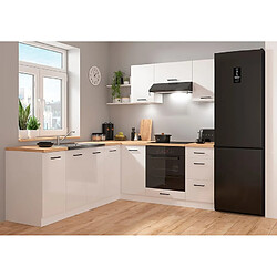 Pegane Cuisine d'angle complète - Blanc craie