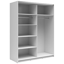Acheter Pegane Armoire 2 portes coulissantes - Blanc et chêne