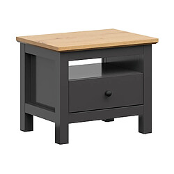 Pegane Table de chevet 1 tiroir - Graphite