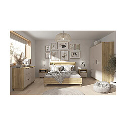 Pegane Table de chevet 1 tiroir - Chêne